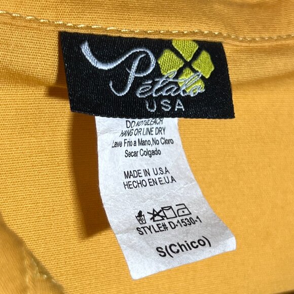 Vintage Style Petalo Golden Yellow Dress - Small - Picture 5 of 8